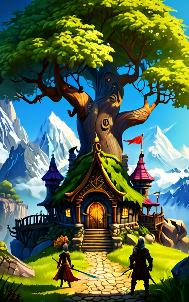 Role-playing game (RPG) style fantasy create a photo realistic image that the viewer has never envisioned before,the image should demonstrate extreme creativity,imaginative,bold,inspiring,original in subject,original in style,amazing composition,intricately detailed,absurdly complex . Detailed, vibrant, immersive, reminiscent of high fantasy RPG games