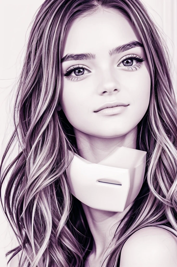 Girl face coloring page