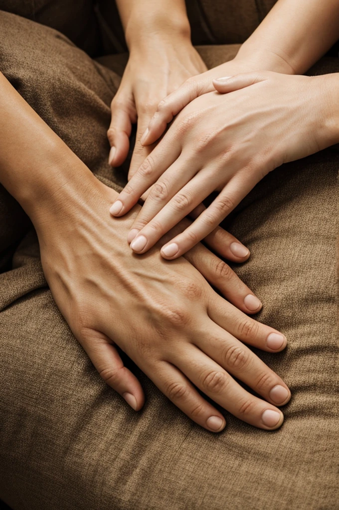 Hands of a couple who doesn't want to let go