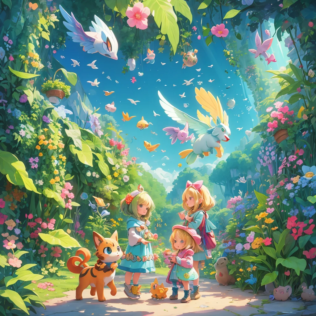 best quality,Super detailed,Realistic,(Pixel art,Concept Art:1.2),mood,Unbridled imagination,quirky style,Cartoon creatures,Crazy combination,chaotic scene,,creativity,Art,mixed species inspiration,Pokemon style,Love to play、whimsical、Colorful、Playful、imagination、Mysterious atmosphere、Cute characters、unique design、fictional animals、eye-catching、Attention to detail、Colorful、expressiveness、Entertainment、Unconventional、Stimulate、various kinds,animal diversity,harmonious relationship,peaceful coexistence,animal world,Art performance,Beautifully illustrated creatures,Amazing fusion,hybrid animals,Unusual biological pairings,Pokemon Art Style,Digimon Key Art,Shansen JianArt,Maki Haku,BitmapArt,releaseimagination,charming depiction,Case,Interesting visual storytelling,Rich creativity,Wonderful composition,Natural Art Inspiration,Fascinating Art Works,Rich narrative,Whimsical story,Playful interpretation,Rich imagination settings,Unique artistic expression,Lively and dynamic,images full of energy,stunning details,Carefully crafted artwork