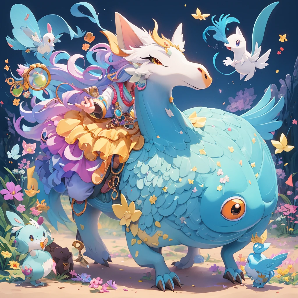 best quality，Super detailed，Realistic，（Pixel art，Concept Art：1.2），mood，Unbridled imagination，quirky style，Cartoon creatures，Crazy combination，chaotic scene，，creativity，Art，mixed species inspiration，Pokemon style，Love to play、whimsical、Colorful、Playful、imagination、Mysterious atmosphere、Cute characters、unique design、fictional animals、eye-catching、Attention to detail、Colorful、expressiveness、Entertainment、Unconventional、Stimulate、various kinds，animal diversity，harmonious relationship，peaceful coexistence，animal world，Art performance，Beautifully illustrated creatures，Amazing fusion，hybrid animals，Unusual biological pairings，Pokemon Art Style，Digimon Key Art，Shansen JianArt，Maki Haku，BitmapArt，releaseimagination，charming depiction，Case，Interesting visual storytelling，Rich creativity，Wonderful composition，Natural Art Inspiration，Fascinating Art Works，Rich narrative，Whimsical story，Playful interpretation，Rich imagination settings，Unique artistic expression，Lively and dynamic，images full of energy，stunning details，Carefully crafted artwork