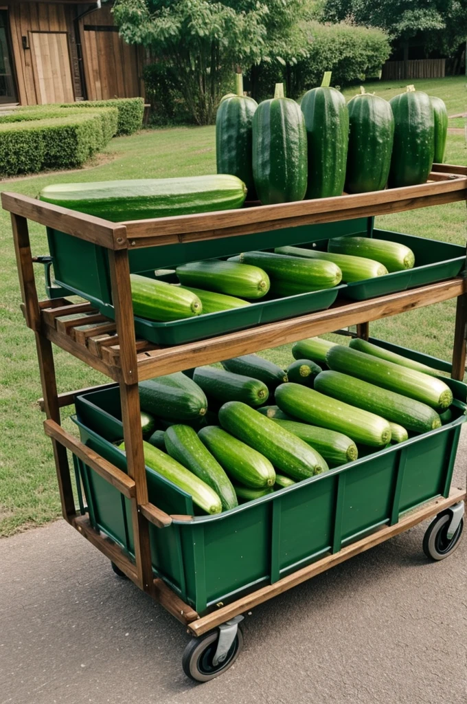 Cart made of cucumber