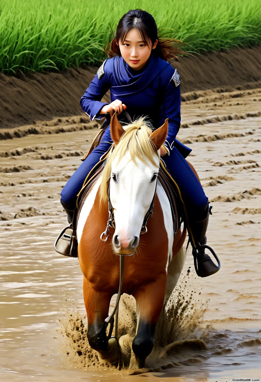 Horse standing up,On a muddy slope,Neighing Horse,(((masterpiece))),(((Highest quality))),((Tabletop:1.4, Highest quality)), (Genuineな写真:1.4), Blue Haori,get caught in a net,Severe,Covered with thorns,
((1 muddy beauty knight)),Rodeo,Desperate,don't make eye contact,Round face,Surprised face,panic,tragedy,
(超High resolution:1.2), wonderful, Very detailed CG Unity 8k wallpaper, Very detailed, High resolution,draft horse ridden by japanese かわいい girl is in heart,tight,Muddy place,beauty,The horse neighs,鎧を着たtragedyの女騎士,sink,In the mud,
Cold Light, Beautiful detailed girl, Droopy eyes,Very detailedな目と顔, Beautiful and exquisite nose, Beautiful and exquisite, The prancing horse on which the girl was riding、Horse and girl stuck in deep muddy pit。:10.0 , Horse falls ,He looks distressed ,Surprised face:2.0,Genuine,Anatomically correct