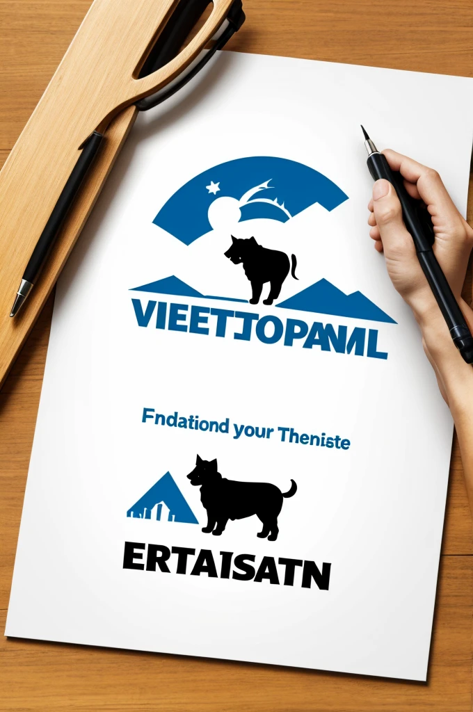 Create a logo for a famous veterinarian