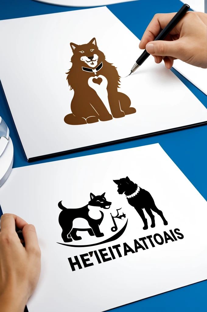 Create a logo for a famous veterinarian