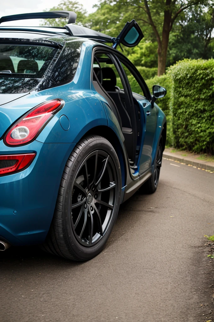 Car with cycle tyre