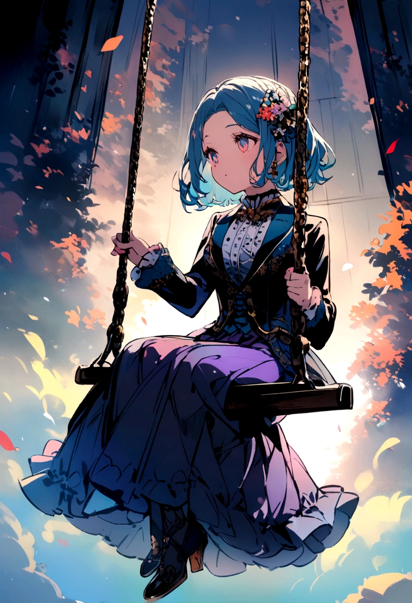 playing on swing