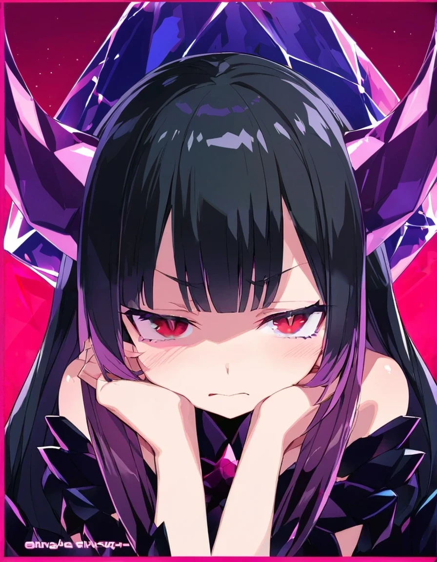Giant Crystal Horn　Shiny black hair
