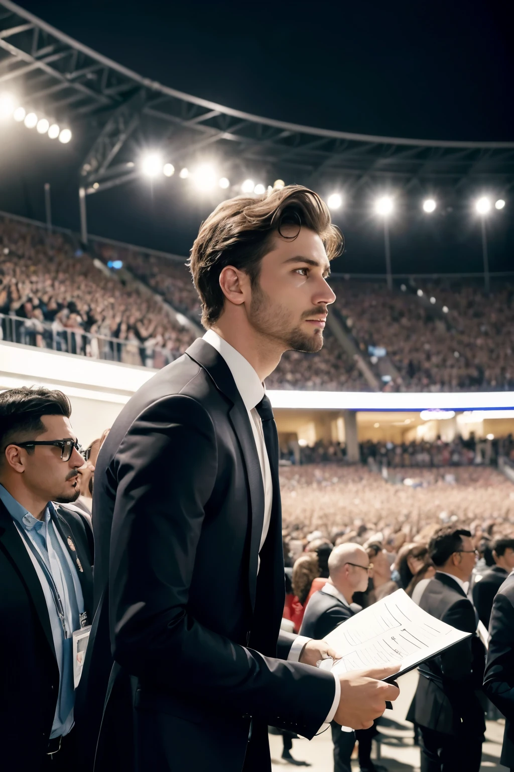 ((best qualityer)), ((work of art) successful man in the crowd