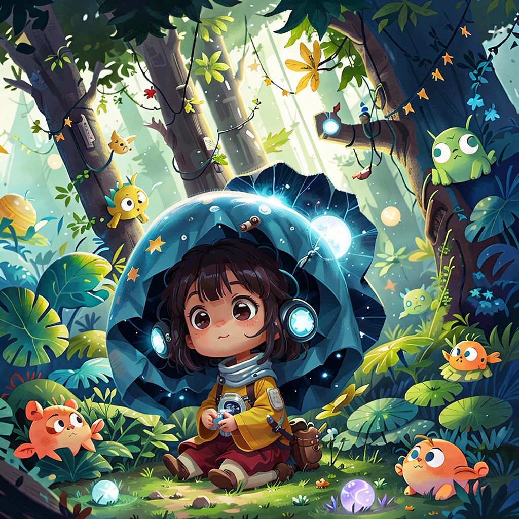In a galaxy far away,There is a star called Little Light。Little Light is very curious,Always dreaming of exploring the mysteries of the universe,And help other stars。