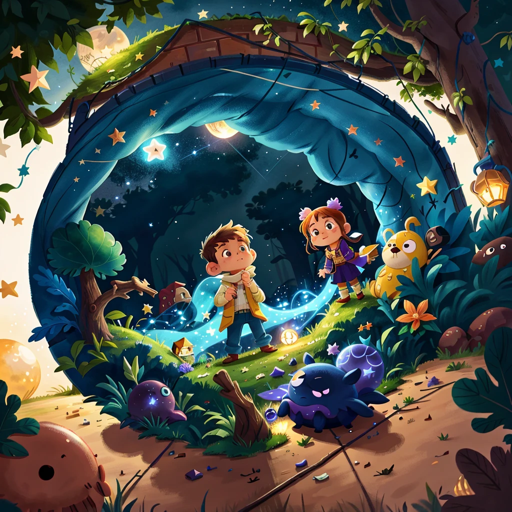 one night,The little light made a wish to the night sky:“I hope to help more stars,So that they no longer feel and afraid。”