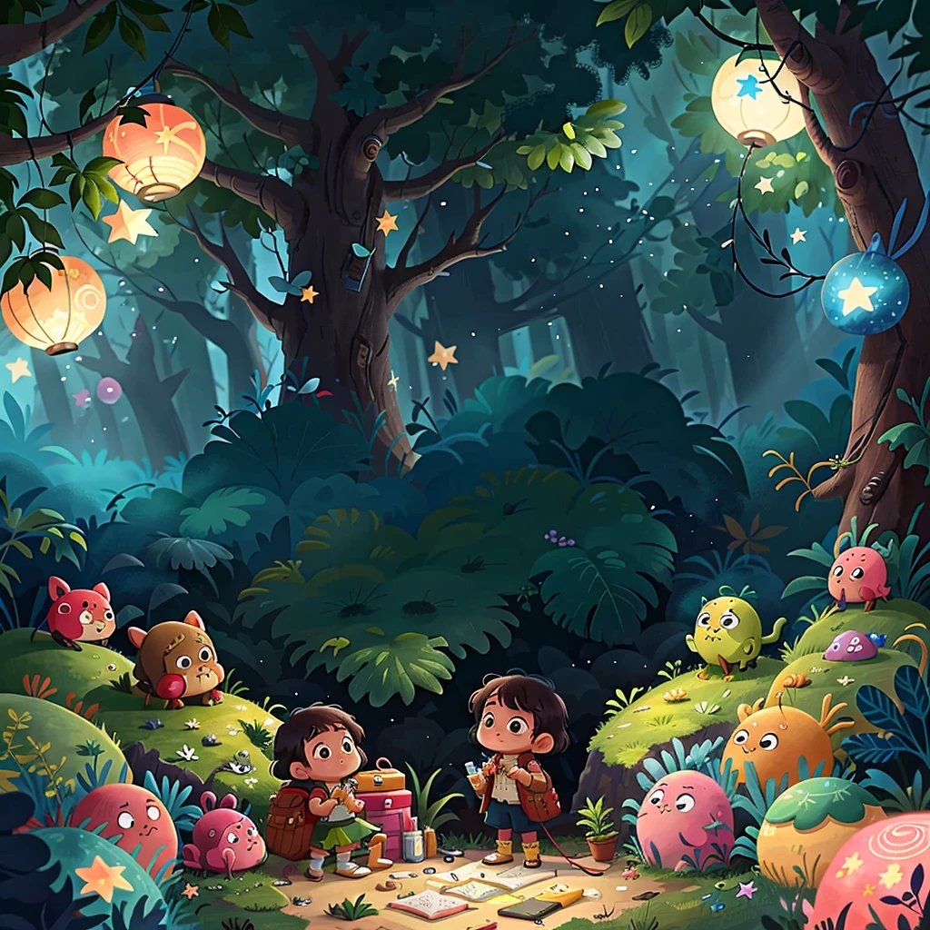 Little Light did not hesitate，She packed her bags，She started her adventure。On the go，She met all kinds of stars，Some feel sad because they have lost their light，Some feel lost because they can’t find their place.。

The little light illuminated them with her light，I also learned a lot from their stories.。She found，Each star has its own unique value and beauty。