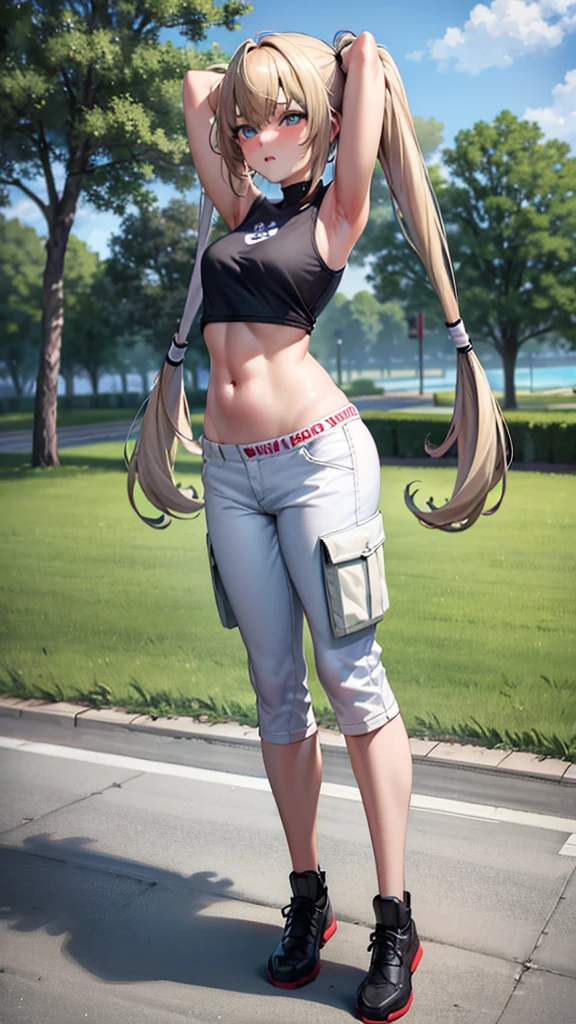 UnderBoob T Shirt, tight leggings