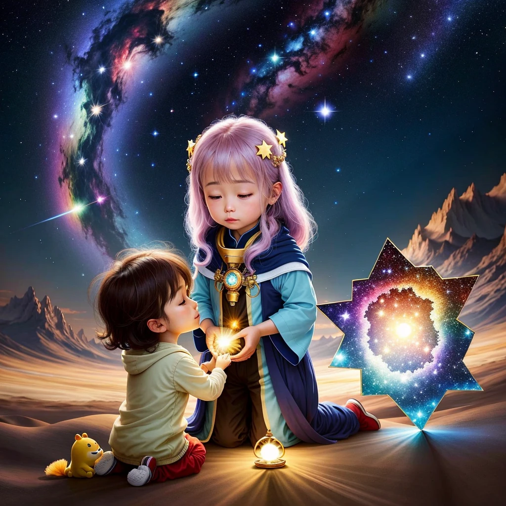 Little Light returned to his own galaxy,Her story inspires all the stars。They started helping each other,Together we create a brighter and warmer universe。
Little Light understands,Everyone is unique in the universe,Just shine bravely,Can illuminate each other,Let's create a better world together。