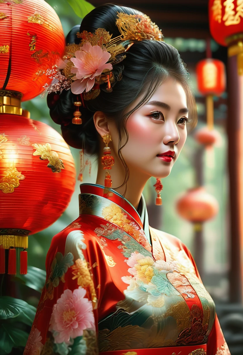 Cheongsam, by Peter Lindberg, RAW photo, 35mm photograph, bokeh, best quality, masterpiece, very aesthetic, perfect composition, intricate details, ultra-detailed