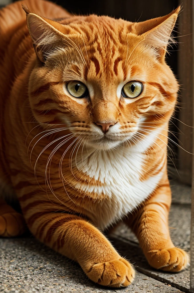 A cute orange cat