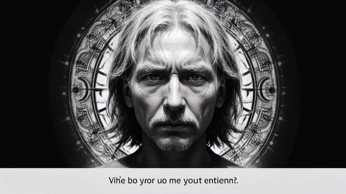 Video Prompt: Create a YouTube video featuring a series of realistic black-and-white images that align with the following sections of Psychologic Carl Jung lecture. capture the essence of his words with a serious and contemplative tone.