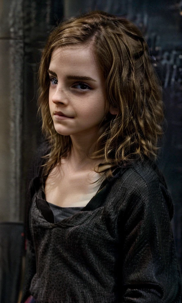 Emma Watson, Hermione Granger in Hogwarts, student uniform, plissed