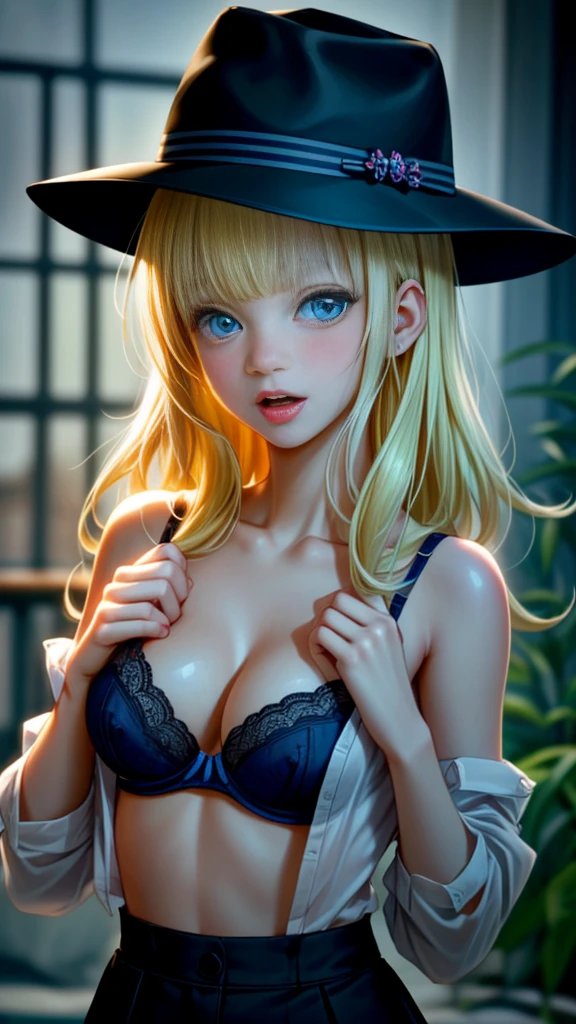 nsfw:1.5,((condom_bra,vulgarity,orgasm_face,hat)),((masterpiece:1.5,best_quality:1.5,ultra_detailed:1.5)),((blonde_hair,blue_eyes,pale_skin))