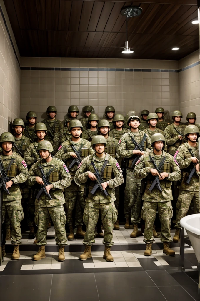 Draw an army of bathrooms