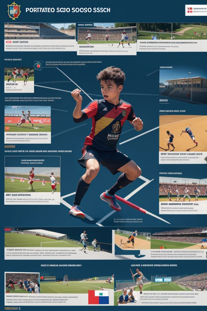Portuguese sport school infographic