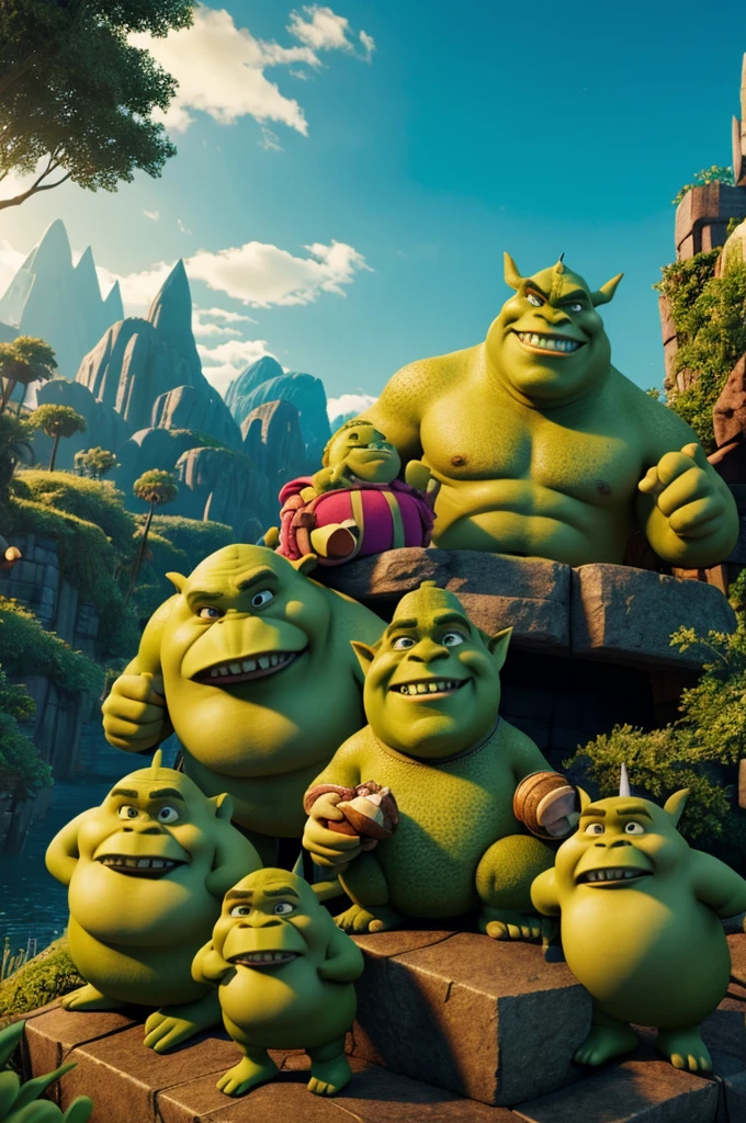 Sherk with his ogre friends