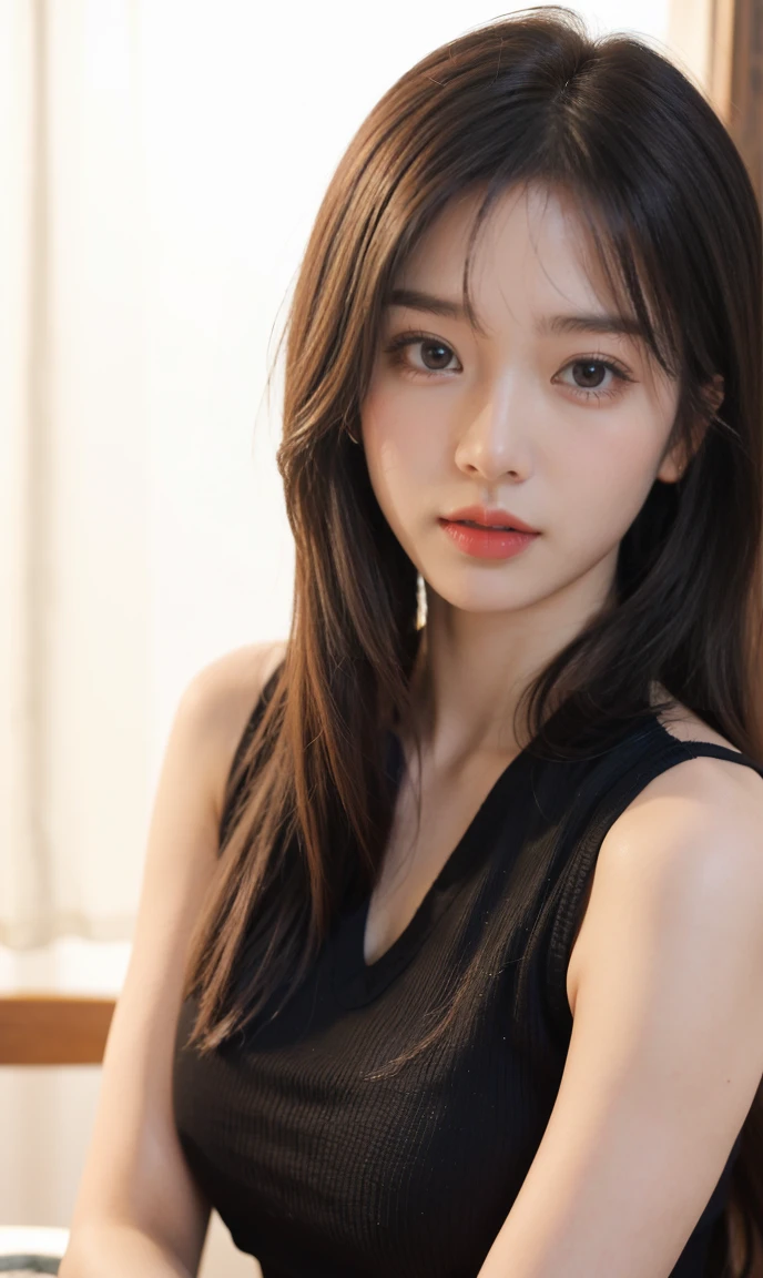 Ulchan-6500-v1.1, (RAW photo:1.2), (realistic:1.4), beautiful detailed girl, very detailed eyes and face, beautiful and fine eyes, That's ridiculous, incredibly ridiculous, huge file size, Super detailed, High resolution, very detailed, highest quality, table top, 1 girl, 16 years old, ((Super detailed)), ((dynamic pose))), (camel toe), (open your mouth)),((Drooping eyes)),((round face)),((curl inside hair)), (See here:1.1),close up of face,(((黒いplayboy bunny)))、Upper body、black costume、have bangs、((slender))、slender body、((profile))、((open your eyes wide))、Angle from below、back view