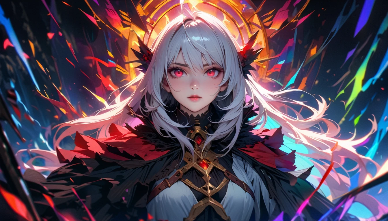(1 Dевушка,magic circle,portrait,on the knees,, Beautiful Japanese anime style.,чрезвычайно Dетализированные глаза и лицо,sharp students,realistic student,in forests、Dлинные золотые волосы,ears of эльф,black lace panties,стройные беDра, varies multi etc. D.. --v 6 --s 1000 --c 20 --q 20 --хаос 100,(loose hair),(Dинамичная поза),(sharp focus),(bright colors),(Magic effects),(heroic),(epics),(emotional),(breathtaking),(main part:1.2) whole body.), (Anime Style), (Super Detailed), (brutal), (uhd, HDR), (8K), (High Resolution: 1.2), (Complex and Beautiful: 1.2), (Dramatic Lighting: 1.2) , (staring at the viewer), lora:add_detail:1, female necromancer, flowing white hair, detailed red eyes, skelet, Tomohiko Ito style