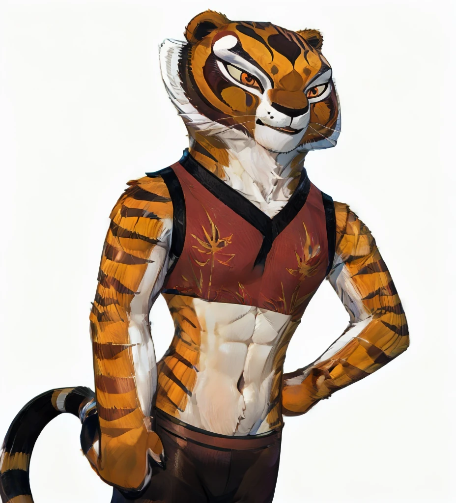 Tigress with rock hard abs
