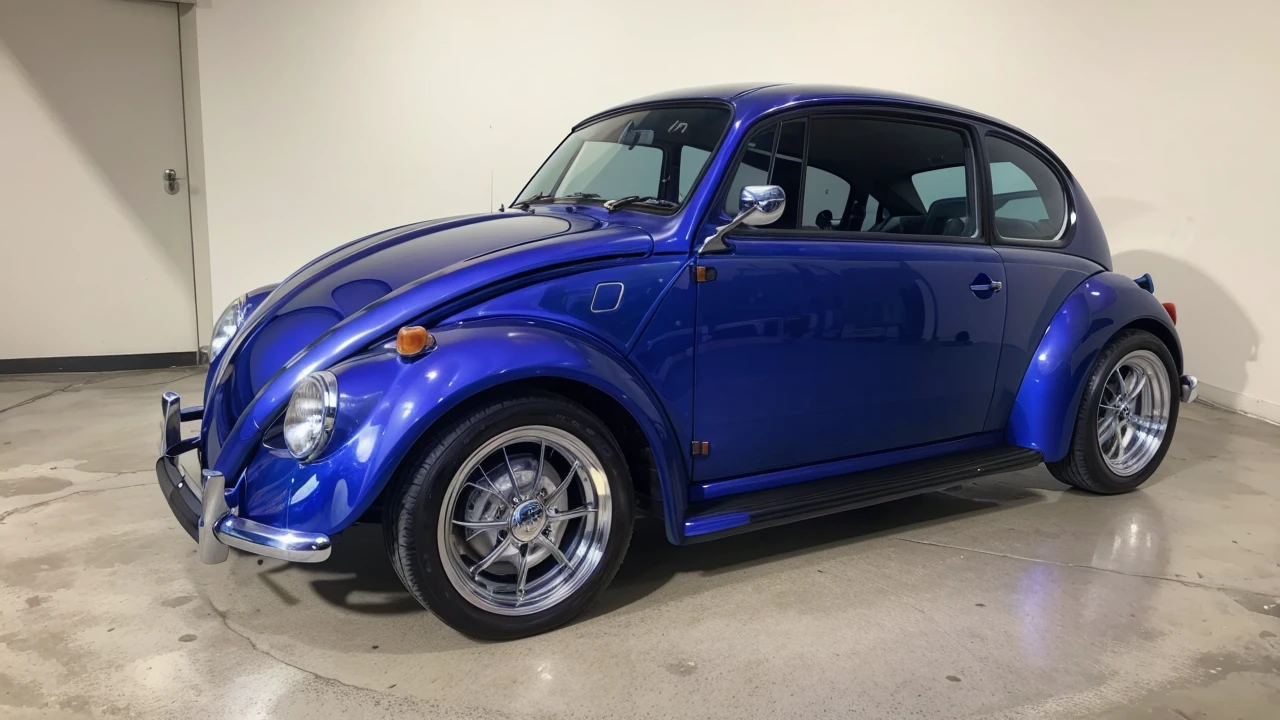 Vw beatle blue,