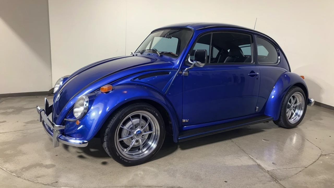 Vw beatle blue,