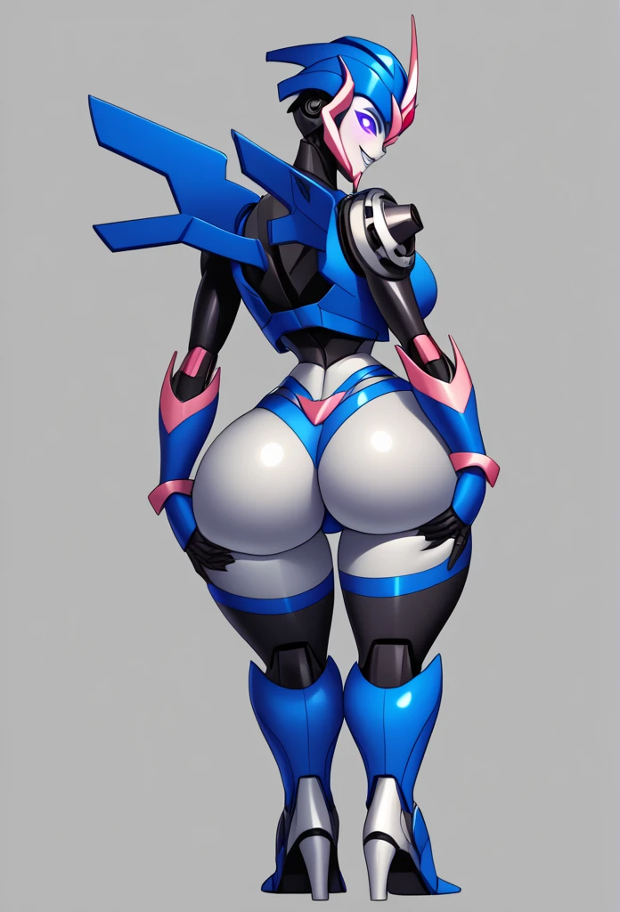 score_9, score_8_up, score_7_up, tranformers_prime, tranformers_prime_arcee, arcee, arcee_prime, source_anime, 1girl, highly detailed, 8k, beautiful face, good face,
BREAK
arceetp, mecha, robot, autobot, glowing eyes, half closed eyes, seductive look, smirk, grin, bimbo lips, slighty bend over,
BREAK
1girl, solo, full body, medium breasts, rear view, wide hips, large butt, grabbing own thigh, thigh grab, looking back at viewer,
BREAK
black background, big ass, thick thighs, wide hips, big breasts, perfect, perfect body, perfect anatomy,