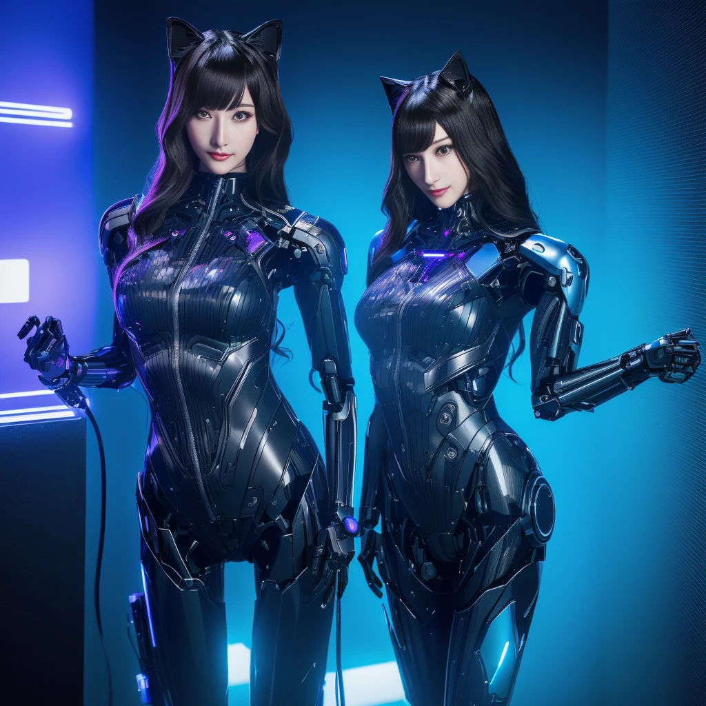 城市middle穿著未來服裝和未來派武器的動漫人物,Super Detail, High Detail, high quality, best quality, High resolution，1 female robot，Beautiful female robot,beautiful clear face(Rain waves_haneame：1.5)! Catwoman, Network Package, perfect anime robot woman, European Cyberpunk, female robot body, exist《cyberpunk2077》middle, Biomechanics OPPEIN, Wearing cyber armor, female body, Actress, Sadistic Assassin, anime robot