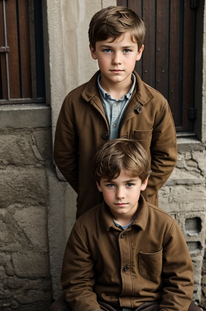 Norwegian boy with brown hair and brown eyes, -yeld bos a prisoner in a German concentration camp