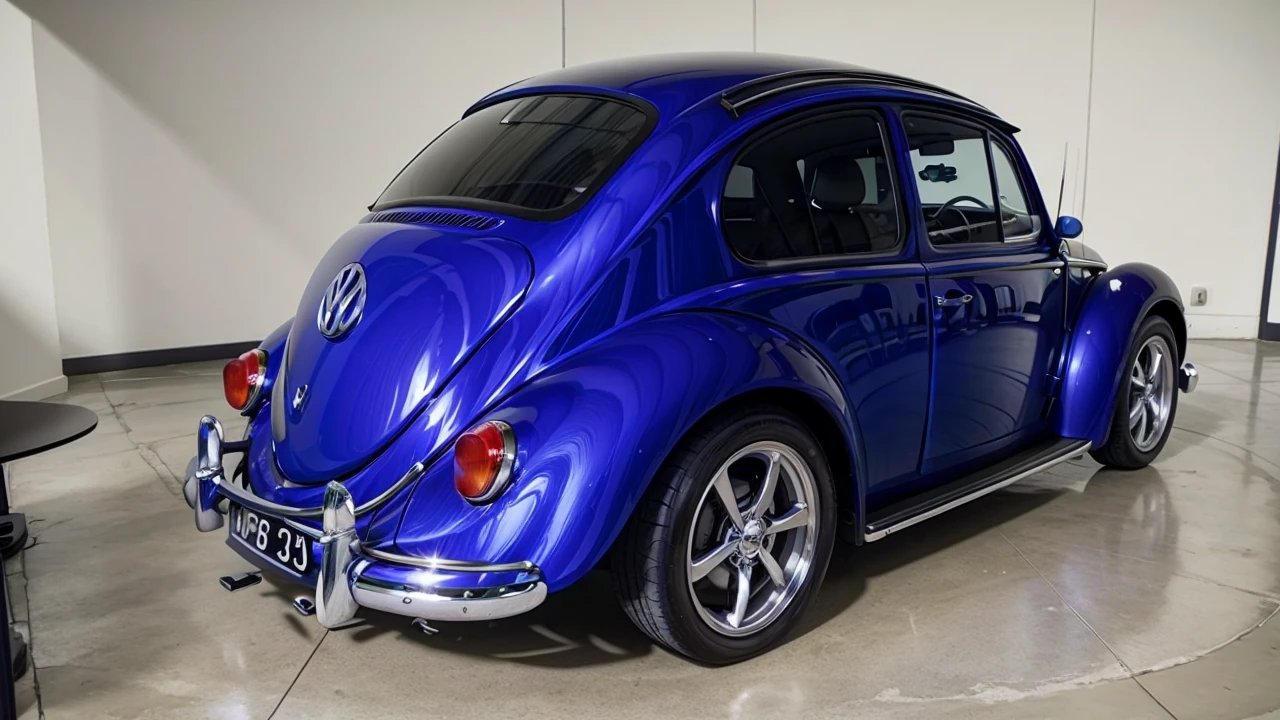 Vw beatle,blue