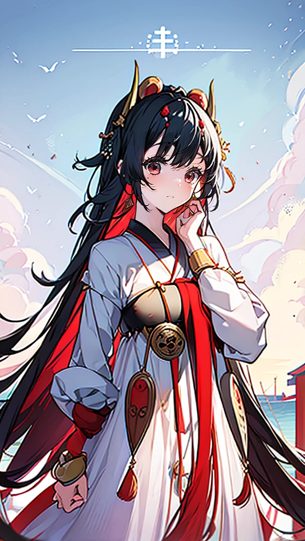 1girl,cute, Japanese dress,long gray hair,lucia pgr.