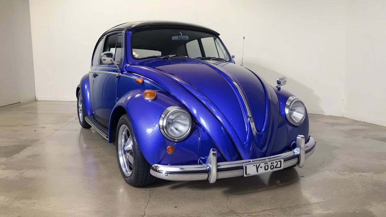 Vw beatle, blue