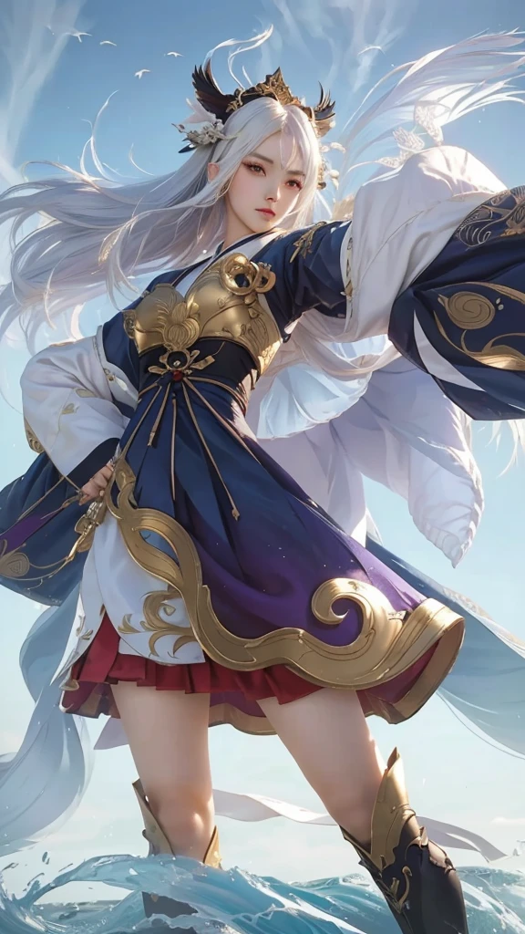 a close up of a woman in a dress with wings, onmyoji detailed art, extremely detailed artgerm, style artgerm, cushart krenz key art feminine, onmyoji, keqing from genshin impact, ig model | artgerm, ! dream artgerm, white haired deity, style of artgerm, artgerm lau