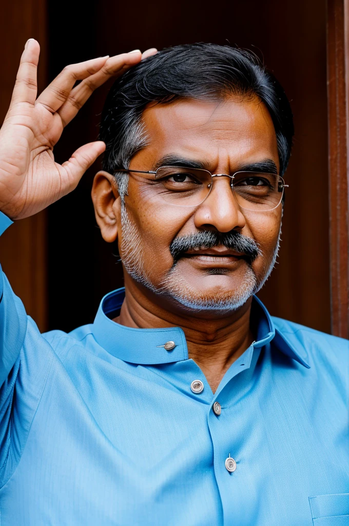 Indian politician man poses 