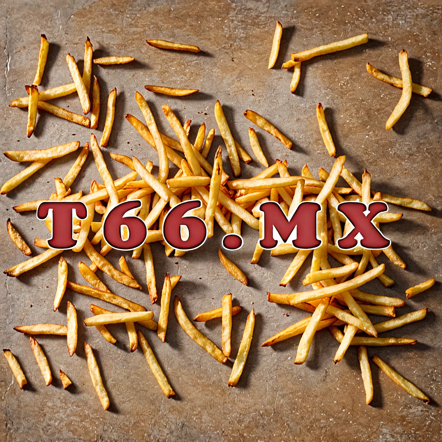 top-dowon view of a plate of freshly fried french fries, on a table