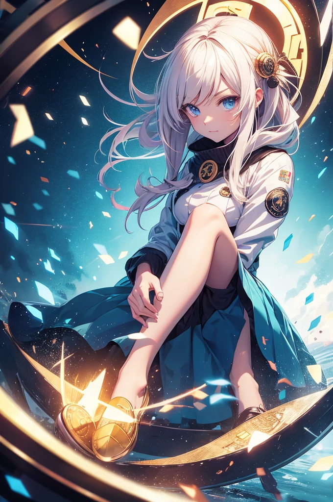 Bitcoin coin, anime girl