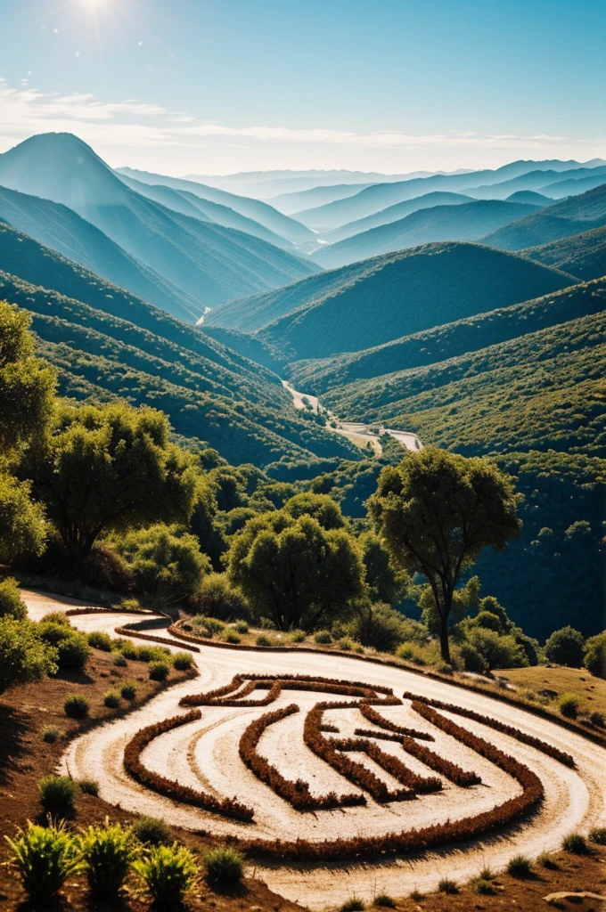 Create a beautiful coffee landscape containing the word RICAFAL 
