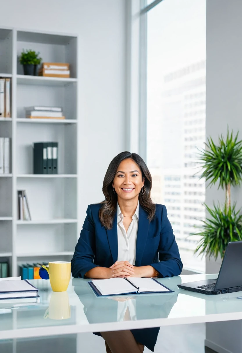 corporate setting, office background, 1 person, peace expert, mental health