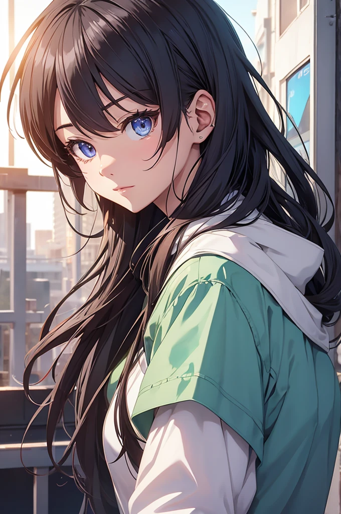 Bitcoin coin, anime girl