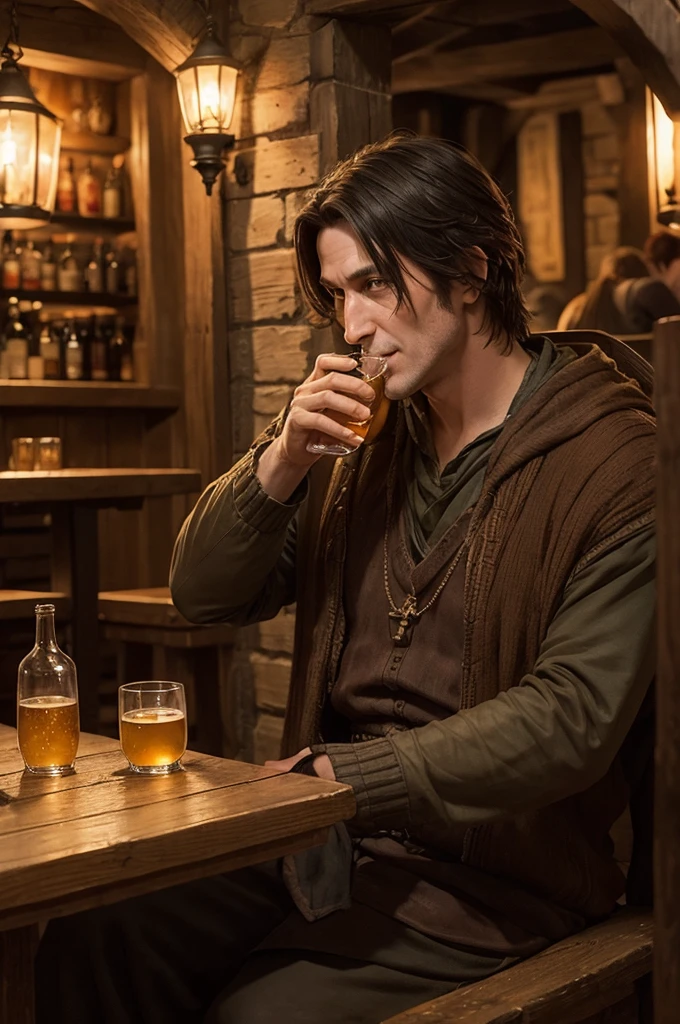 Ignoto Peverell Drinking Mead in a Tavern