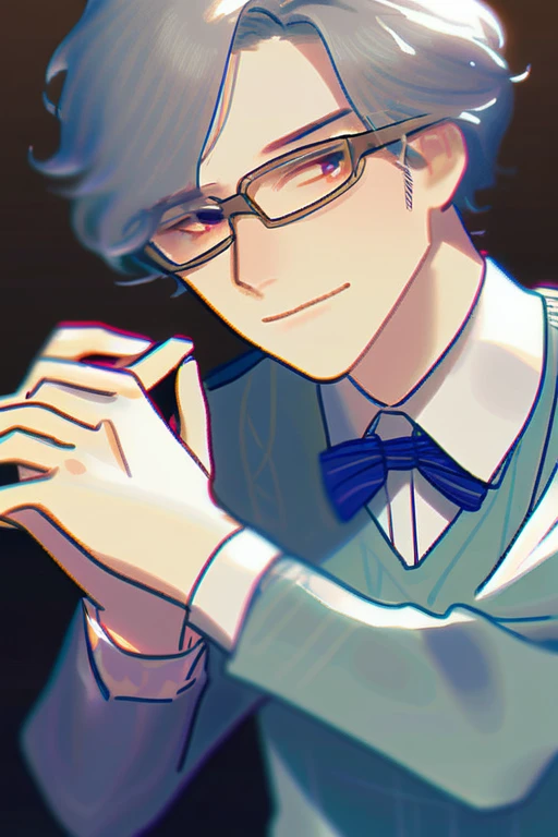 ((Лучшее качество)), ((шедевр)), (подробный), A young nerd with a short
