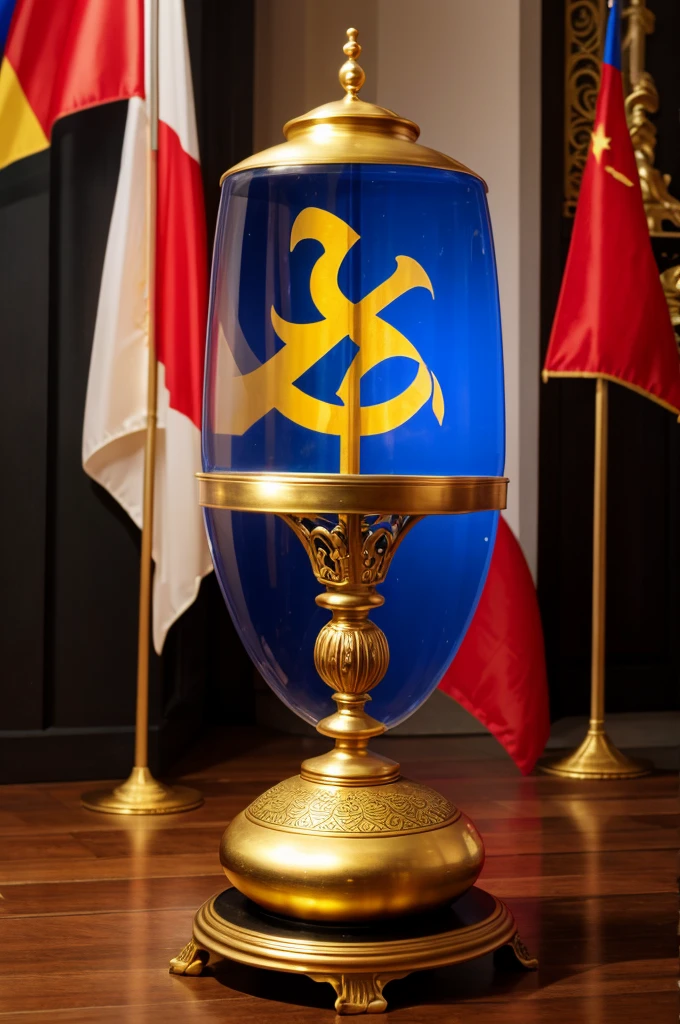 A magic lamp infront of german flag
