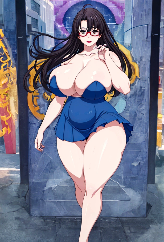 (Wearing a blue skirt and the blue uniform of Scepter 4),(Awashima Seri's unique hairstyle),(Blue aura of the blue king's power),(Huge Ass),(Are standing), (View your viewers),(Sexy Body),(Huge boobs),(Big Hips),(Walking around the city),(short hair),(View your viewers),(V-shaped uniform that exposes the chest),(Sexy Body) +(The most beautiful lips),(Red lips)+(View your viewers),(Realistic),(super high quality)+(masterpiece)+ (Ultra-high resolution)+(Clear images)+(Superior Quality), (「(The most beautiful feature, The most beautiful face)+(The most beautiful skin),(Pale skin),( white Pale skin)+(Beautiful woman ) +(Beautiful fine details)+(The most beautiful eyes)+("Largest Very Large Breasts")+(Very large breasts)+(Big Hips , Perfect Hips),("the most beautiful figure "),(Detailed Position Body),(Hot body )+(The most beautiful feet)+( The most beautiful fingers and hands)+(Big thighs), , ("Urban background and beautiful background)