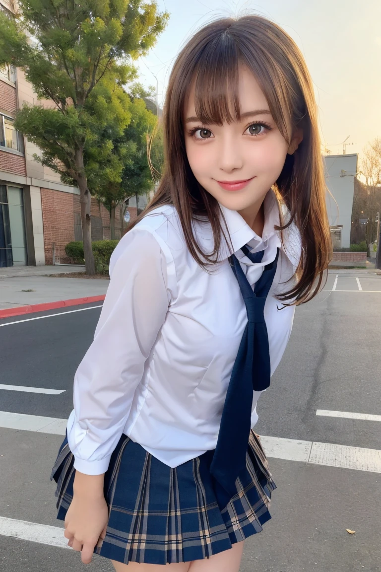 nude,フルnude,Browsing Caution, ((masterpiece)), ((Highest quality)), (Very detailed), ((cute)), cute, (Multi-point), ((sexy)), (device), ((Very detailed)), 4K, (8K), Highest quality, (beautiful), hyper cute face, shape, Anime Style,hyper Genuineistic, Genuine, Dynamic Angle, ((whole body)), close, Thick outline, Clear contours, at school, (Three Girls, 3 cute girls:1.5), (Schoolgirl Uniform :1.5), beautiful light brown hair, beautiful brown eyes, ((beautiful eyes)), (Leaning forward:1.5), short hair, Big Breasts, smile