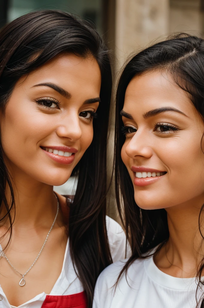 Description: Close-up shots of satisfied customers taking a bite of
the pizzs